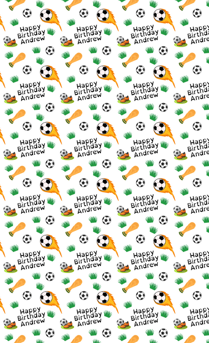 Personalised Eco-Friendly Wrapping Paper - Soccer