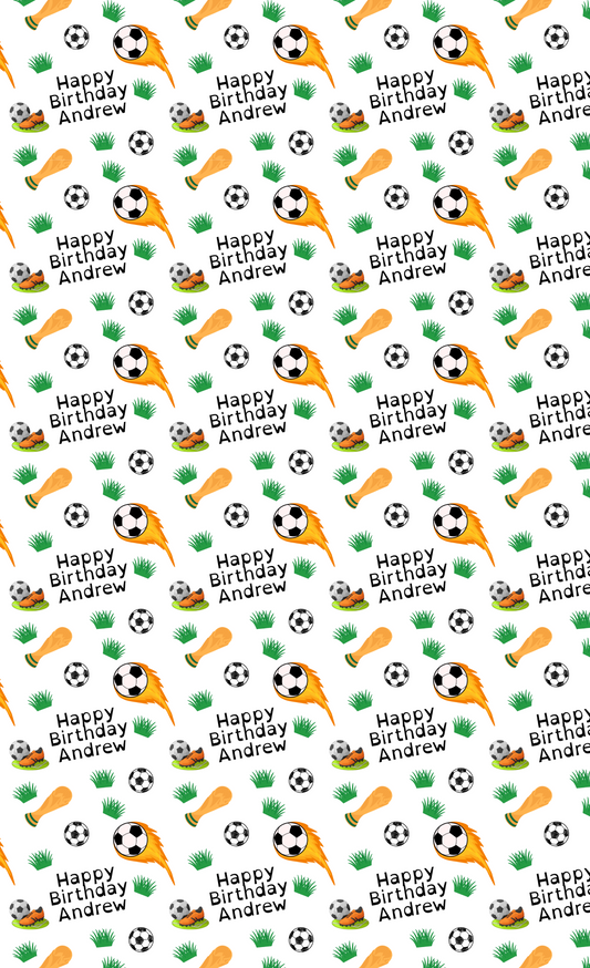 Personalised Eco-Friendly Wrapping Paper - Soccer