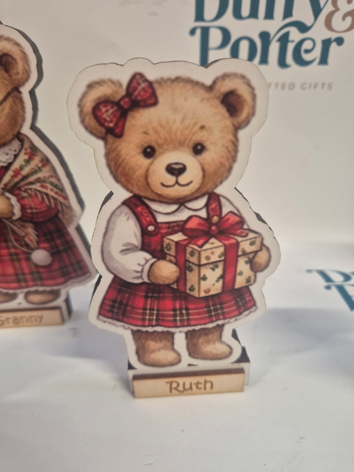 Personalised Teddy Christmas Decoration