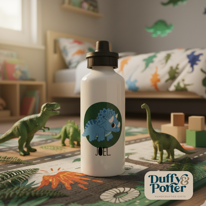 Personalised Aluminium Drinks Bottle Dino