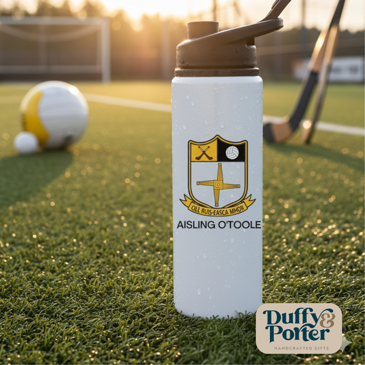 750ml Personalised Sports bottle flip cap Aluminium