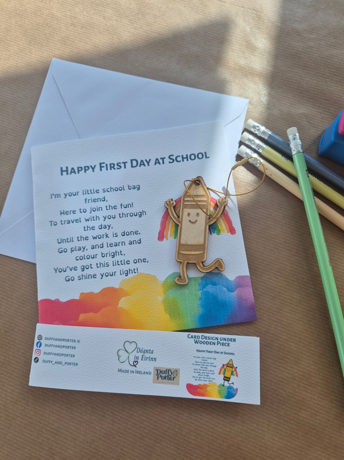 First Day at School - Le Grà Keepsake Card