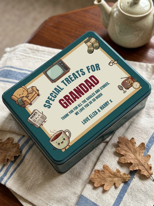 The "Cosy Comforts" Personalised filled Treat Tin