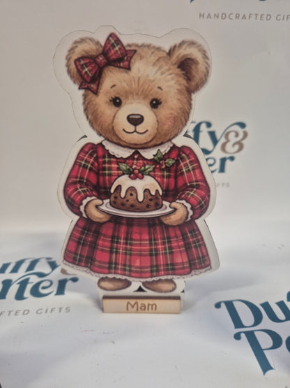 Personalised Teddy Christmas Decoration