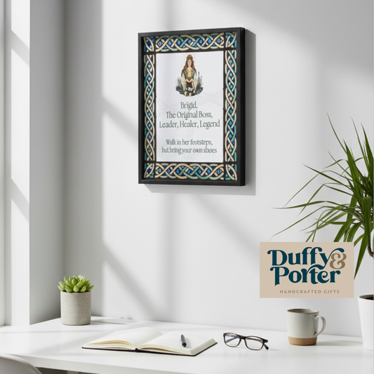 St Brigid "Give It Socks" Empowering Art Print (A4)