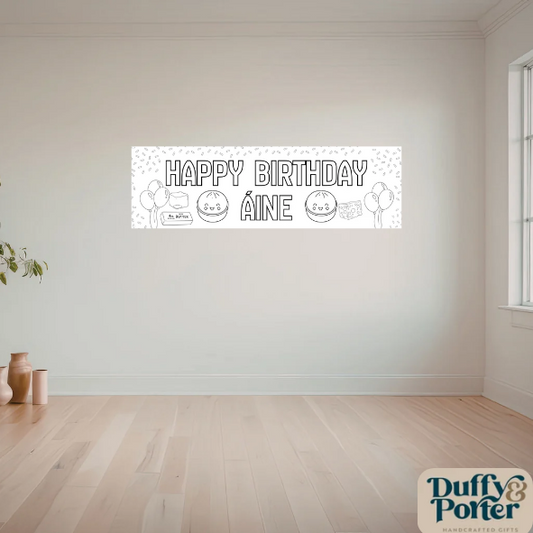 "Squishy" colour your own Party Banner