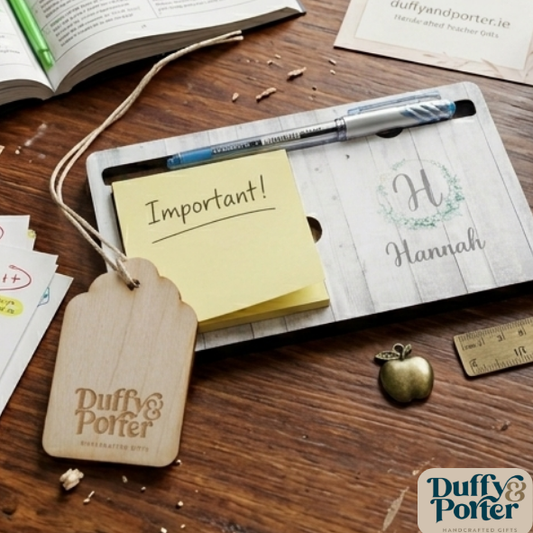 Personalised Note and Pen Block Grey
